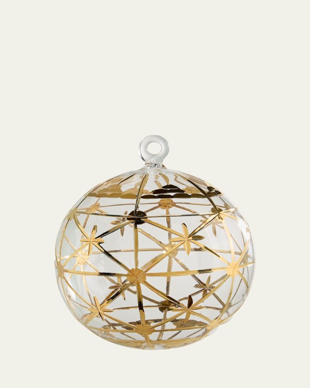 Gold Deco Christmas Ornament